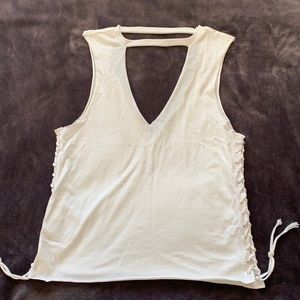 Forever 21, L, white with ties on the sides